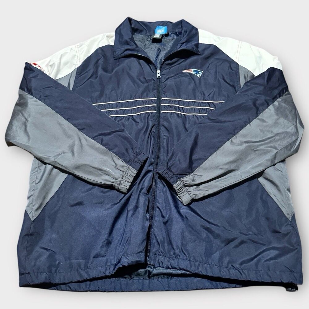 Vintage NEW ENGLAND PATRIOTS SI NFL Football Coach Wind Jacket Men XL Y2K Grunge
